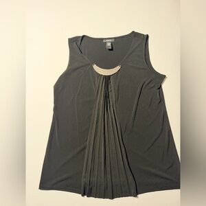 Alfani Women's Charcoal Pleated Tank Top